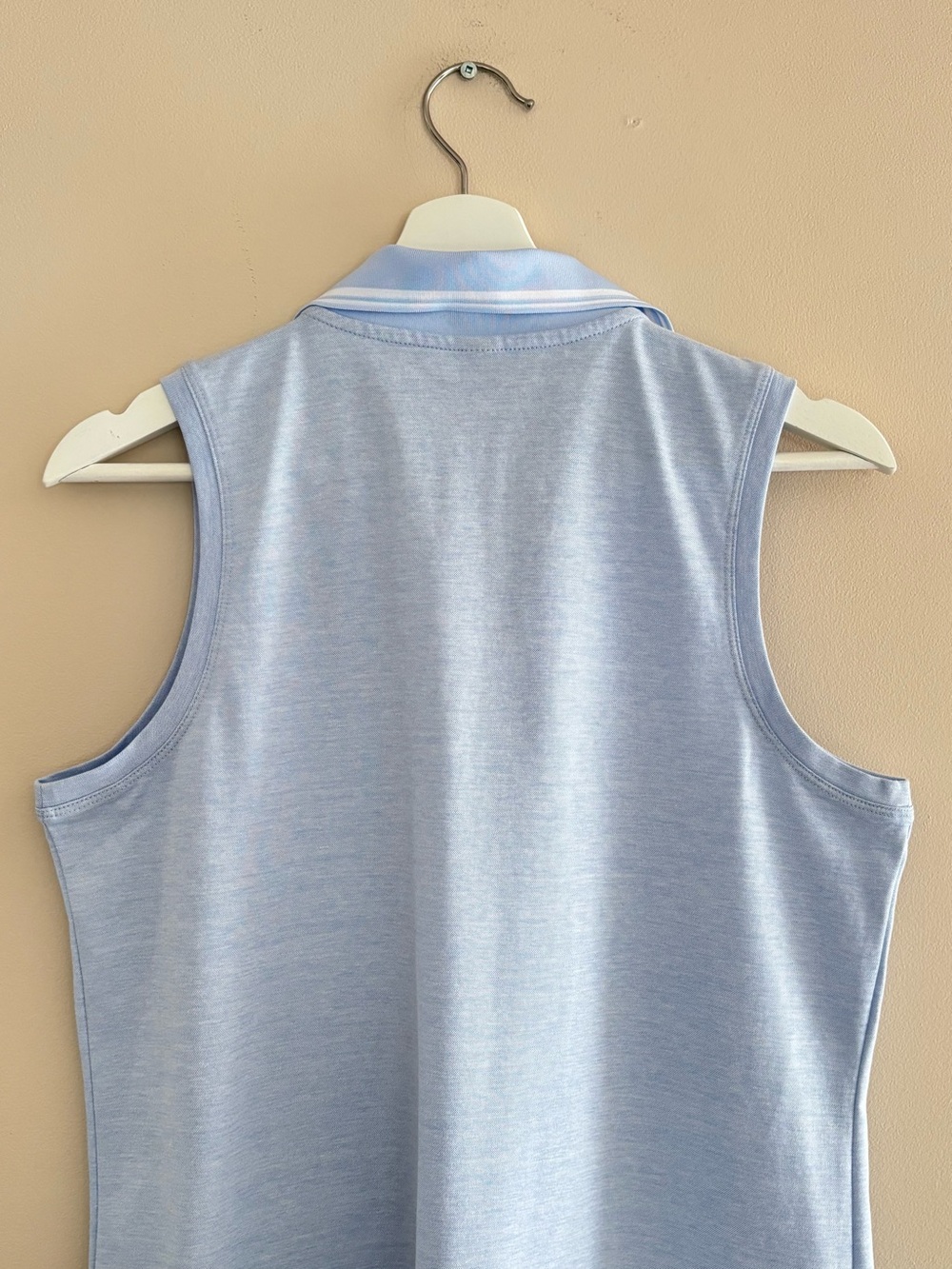NWT Joe Fresh Blue Sleeveless Polo Tank Dress Size Medium V-Neck Casual Summer - Picture 7 of 17